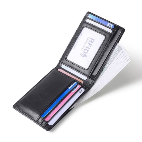 Men’s Slim Genuine Leather RFID Blocking Minimalist Wallet