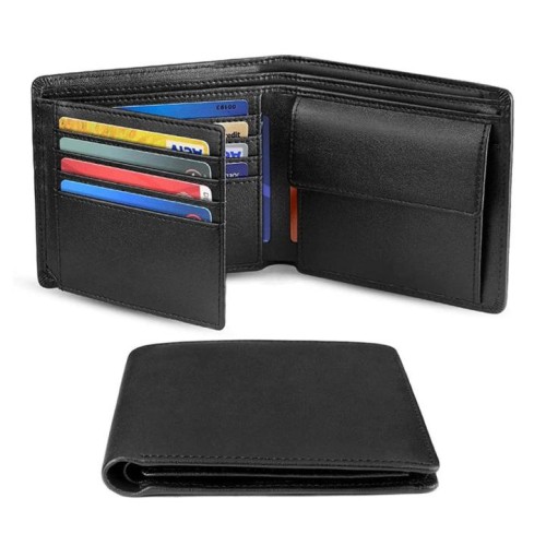 Men’s Slim Genuine Leather RFID Blocking Minimalist Wallet