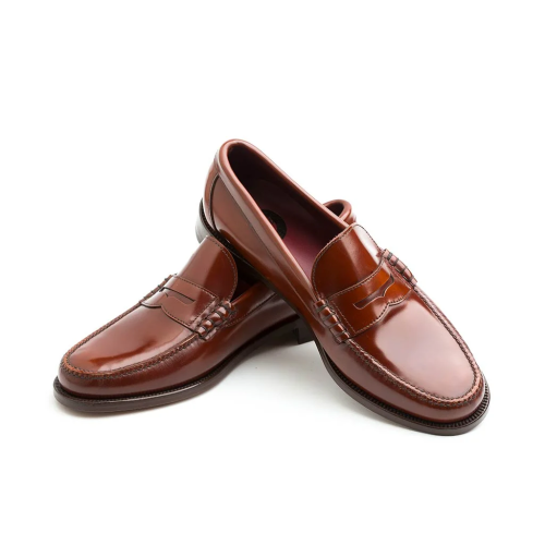 Men’s Handcrafted Genuine Leather Penny Loafers – Classic Brown