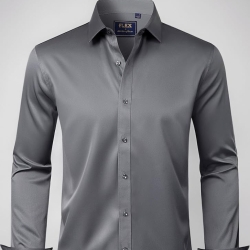 Premium Men's Slim Fit Button-Down Shirt - Wrinkle-Resistant Cotton